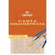 CARTA MILLIMETRATA CANSON A4 80GR.