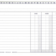 SCHEDA DARE-AVERE-SALDO BIANCO (EX DU1535,5) 17x24 cm