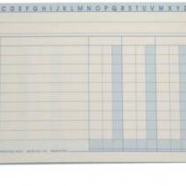 SCHEDA A 3 COLONNE IN CARTONCINO LEGGERO (EX DU1510,3) 10,5x14,8 cm